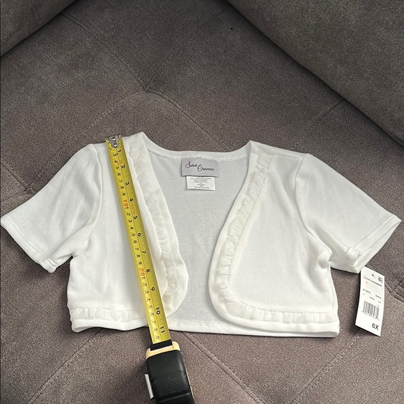 Sweet charmers Elegant White Ruffle Bolero - Picture 2 of 6